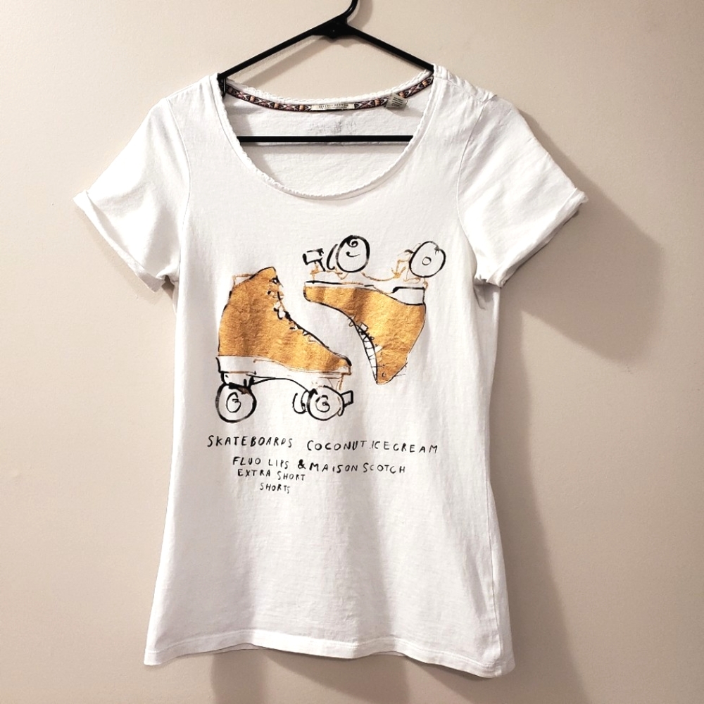 Maison Scotch - Roller Skate graphic print tee